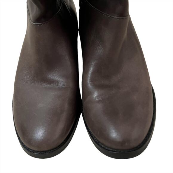 NEW Cole Haan Gray Leather & Suede Patchwork Adler Riding Boots Size 8 - Picture 3 of 7